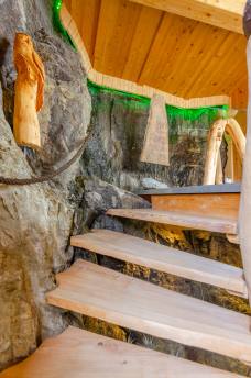 Treppe Sauna außen