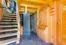 Treppe Sauna außen